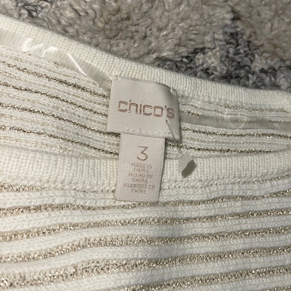 Chicos striped Glitter Boho Bell Sleeve Sweater - Picture 7 of 10